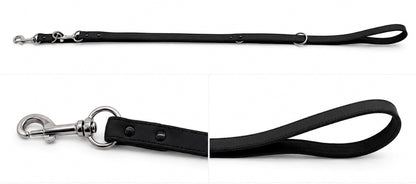 Police Lead - Leather Multifunction 3 - 6 ft