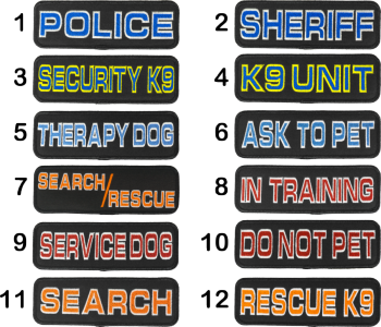 Embroidered Patches Caliber Dog