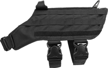 CaliberDog MOLLE Cape Harness Coyote Black Large 32-39"