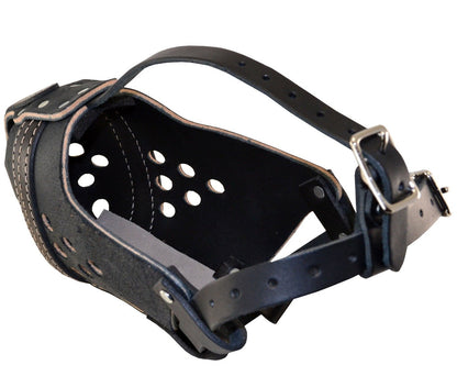 Ray Allen Original RAM Leather Agitation Muzzle BLACK & TAN