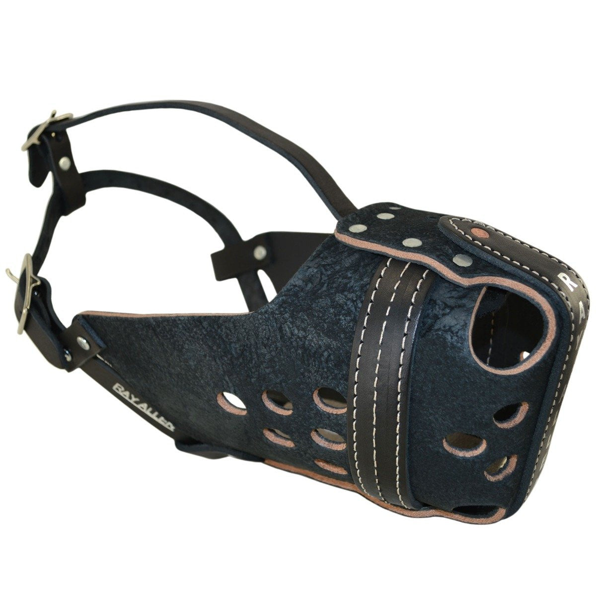 Ray Allen Original RAM Leather Agitation Muzzle BLACK & TAN