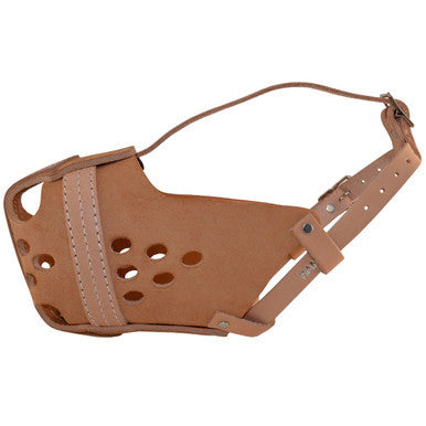 Ray Allen Original RAM Leather Agitation Muzzle BLACK & TAN