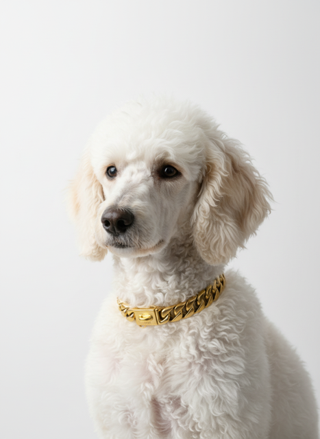 Pro K9 Luxe Gold SMALL DOG Cuban Link Collar 15mm wide